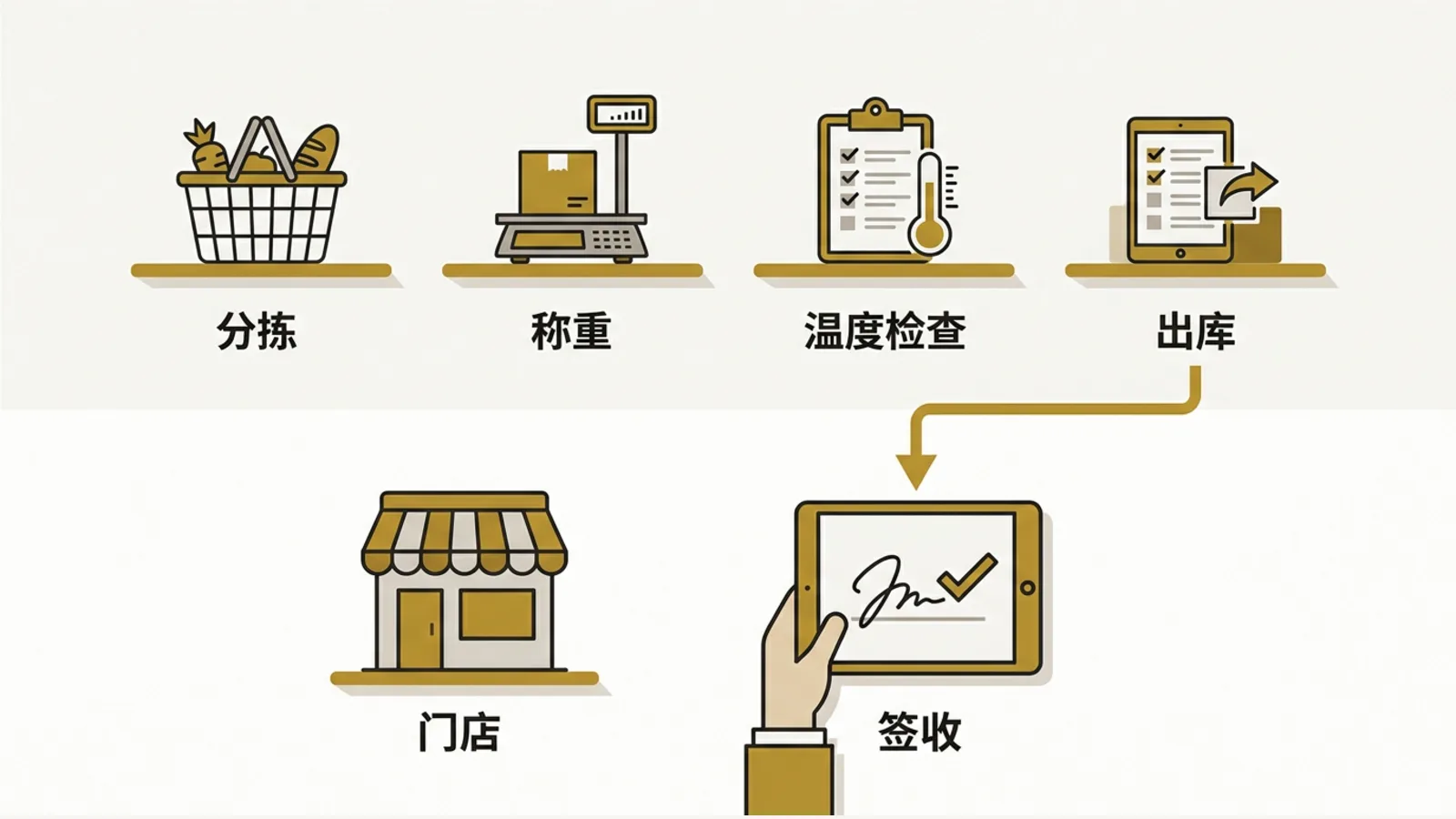 Picking, weighing and temperature checks before dispatch cut down on delivery disputes with outlets.